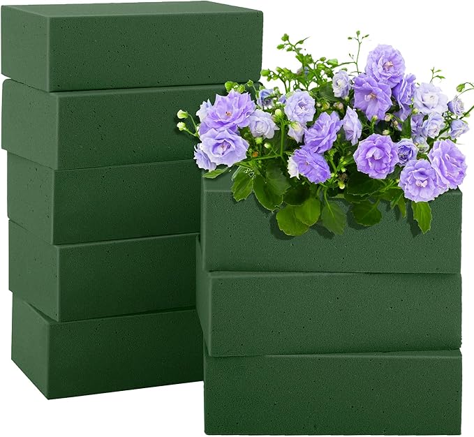 8 Packs Floral Foam Blocks Wet & Dry Floral Foam Bricks 5.5x3.1x1.8 Inch Flower by Hahood