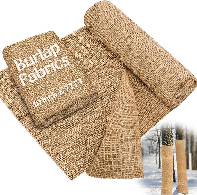 Buryeah 40 Inch x 72 ft Burlap Fabrics Roll Natural Jute Burlap Tree Wraps - Image 8