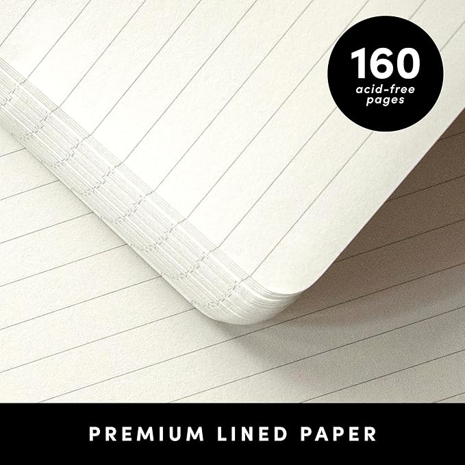 PAPERAGE Lined Journal Notebooks, 3 Pack, 160 Pages, Medium 5.6 inches x 8 - Image 4