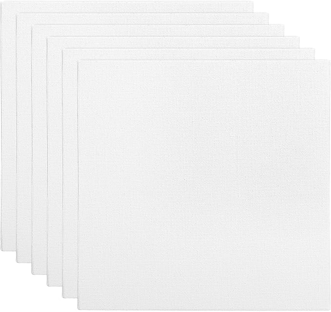 PATIKIL 6x6 Canvas Boards for Painting, 6 Pack 100% Cotton Square Triple Primed by PATIKIL