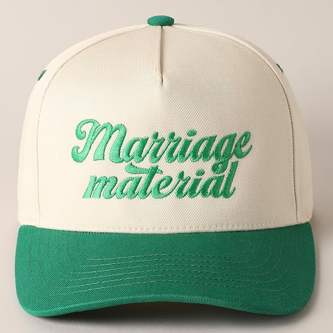 MIRMARU Two-Tone Vintage Canvas Trucker Hats for Men & Women, Adjustable Size Baseball Caps with Trendy Embroidered Design