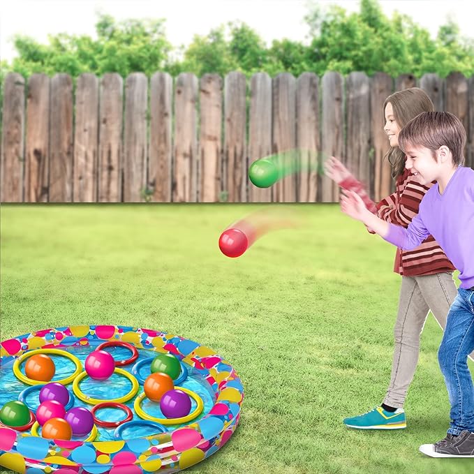 Gamie Floating Ring Toss Game for Kids, Outdoor Carnival Game Set - Image 5
