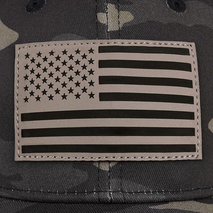 American Flag Trucker Hat - Snapback Hats for Men Women Baseball Cap - Breathable Mesh & Adjustable Fit for Casual Wear