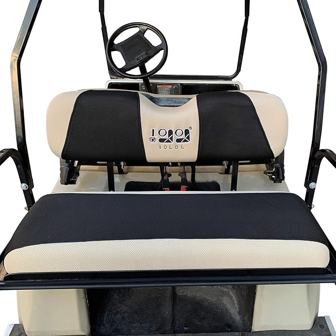 10L0L Universal Golf Cart Rear Seat Cover Dress UP Older Golf Cart Durable Breathable Material Fit Like a Glove for Yamaha EZGO and Club Car, Easy to Install