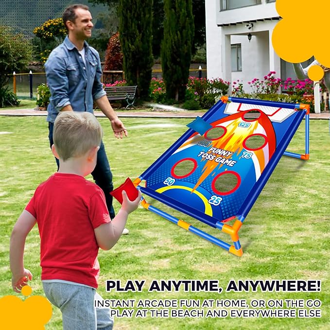 Bean Bag Toss Game for Kids Outdoor Activities, Cornhole Games for 3 4 5 6 7 8 - Image 2