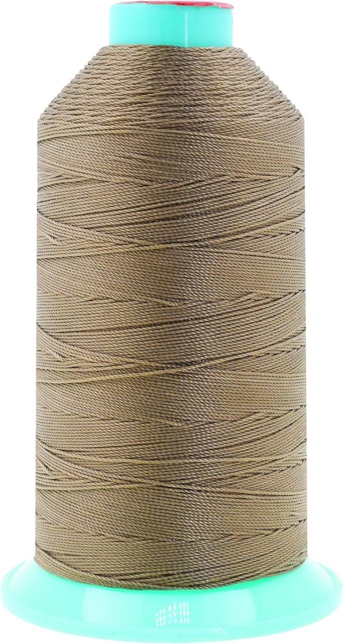 Mandala Crafts Bonded Nylon Thread Dark Beige Heavy Duty Sewing Threads by MandalaCrafts