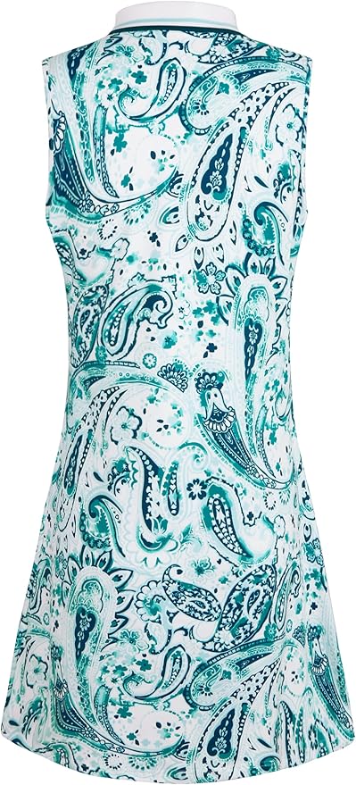 Womens Sleeveless Golf Tennis Dresses with Inner Shorts＆Pockets for Workout Exercise