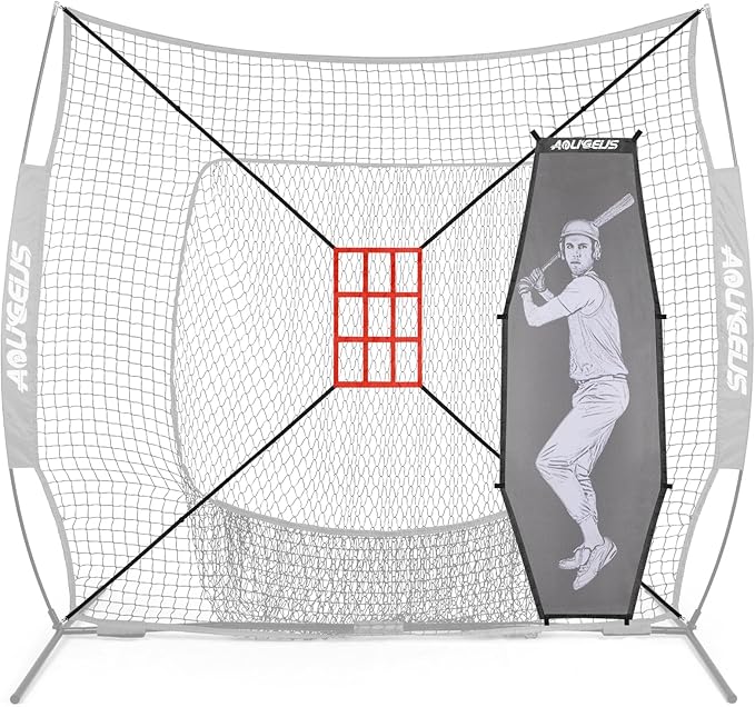 Baseball Softball Batter Dummy,Pitching Target,with Adjustable Strike Zone Attachment,Pitching Aid for Improved Accuracy
