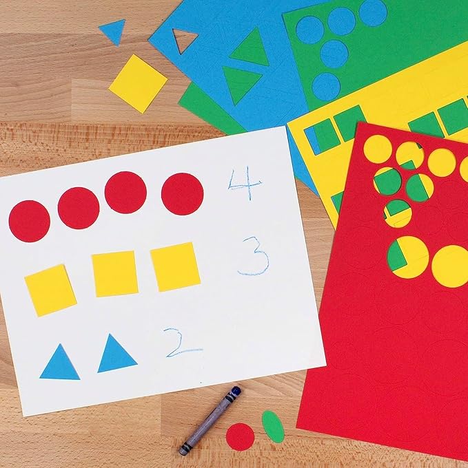 Basic Shapes 1: Circles, 676 Pieces US Made Card Stock Punch Out Geometric - Image 2