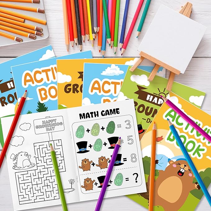JAPBOR Groundhog Activity Coloring Book - Image 5