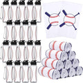 Reallnaive 36 Pcs Sports Water Bottle Cooling Towel Set Include 12 Reusable Sports Squeeze Water Bottle 12 Ice Towel Breathable 40"x12" Cooling Towels for Soccer Team Gift (Baseball)