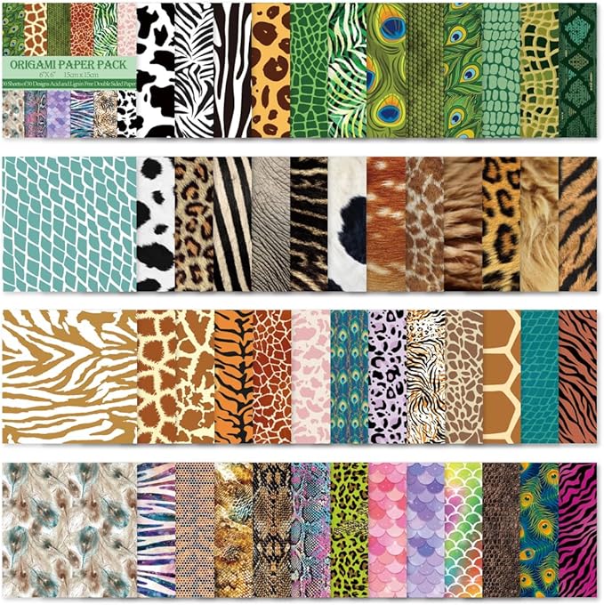Square Origami Paper 6x6 Double Sided 50 Sheets 50 Colors 70GSM Origami Kit - Image 6