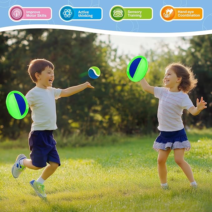 Toss and Catch Ball Set, Pool Beach Outdoor Toys Games - Image 7
