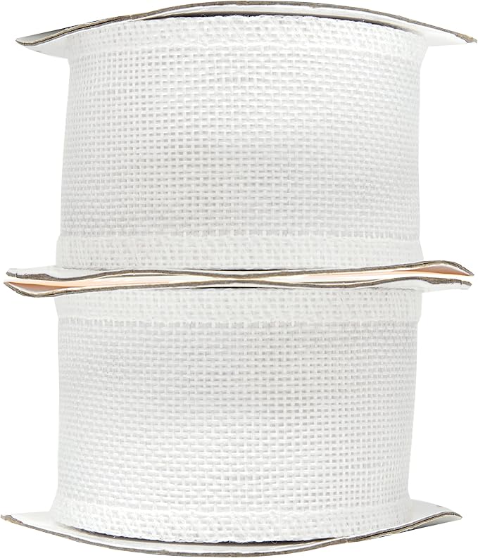 Mandala Crafts White Burlap Ribbon 2 Inches Wide Jute Ribbons - Image 2