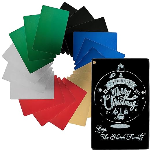 Metal Engraving Blanks for Etching w/Silhouette Cameo 4 Pro Plus, Brother Scan by ZoomPrecision