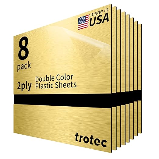 Trotec | Metallic Looking Acrylic Sheet | 12"x12"x1/16, Name Plate | USA Made by TrotecEngravingSupplies