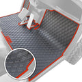 Xtreme MATS Yamaha Compatible Golf Cart Mat, Full Coverage Golf Cart Floor Liner Mat - Compatible with Yamaha Adventurer (2007-2017), G29, YDR, & Drive (Gen1) Models Only - Black with Red Trim