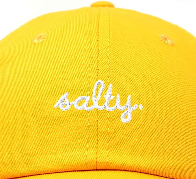 DALIX Salty Embroidered Cotton Beach Baseball Cap Adjustable Dad Hat Womens