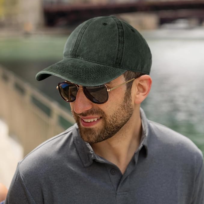 Edoneery Men Women Baseball Cap-Low Profile Adjustable Washed Cotton Golf Dad Hat