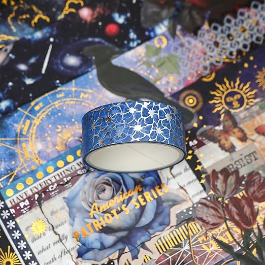 12 Rolls Charming Washi Tape Set Gold Silver Foil Detailing Arts Adhesive Tapes - Image 5