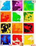 Squishy Liquid Sensory Tiles for Kids Ages 3+ – 6" Colorful Tactile Play Pads by Unknown