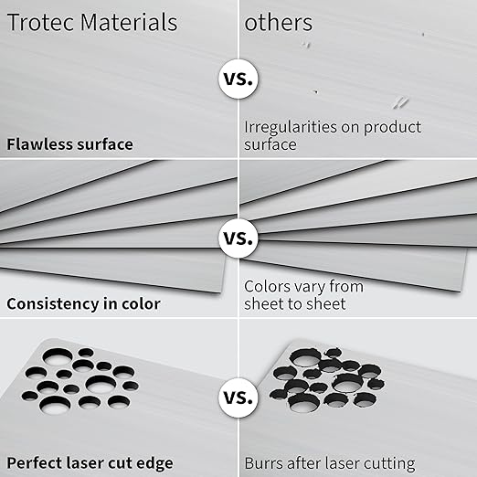 Trotec | Metallic Looking Acrylic Sheet | 12"x24"x1/8", Name Plate | USA Made - Image 4