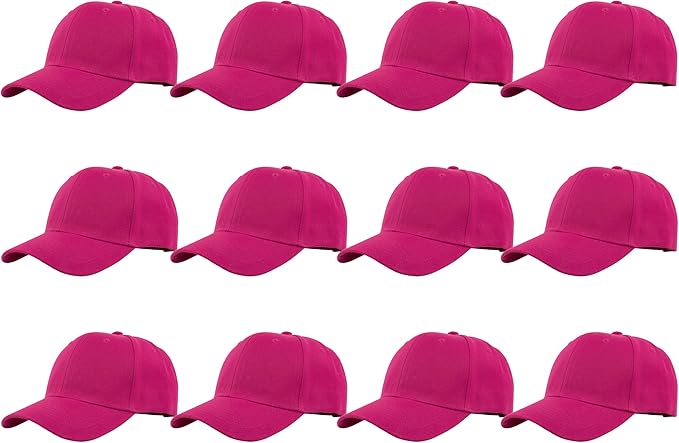 Gelante Plain Blank Baseball Caps Adjustable Back Strap Wholesale LOT 12 PC'S