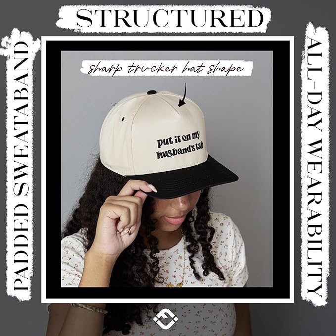 Funky Junque Trucker Hat Women Men 2-Tone Baseball Cap – Vintage Western Style Embroidered Snapback, Premium Cotton Blend
