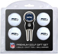 Team Golf NFL Regulation Size Golf Balls (4 Count) & Divot Tool with Removable Double-Sided Magnetic Marker