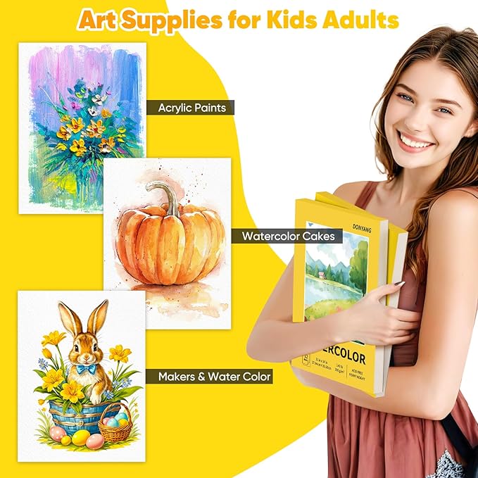 2-Pack 11"x14" Watercolor Paper Pad, Bulk School Teacher Supplies - Image 4