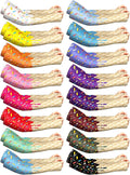 JaGely 16 Pairs Ice Cream Arm Sleeves for Kids UV Sun Protection Football Basketball Baseball Compression Long Sleeves Youth