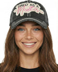 Funky Junque Distressed Vintage Baseball Cap - Embroidered Patch Women's Hat - Holiday, Lifestyle & Patriotic Designs