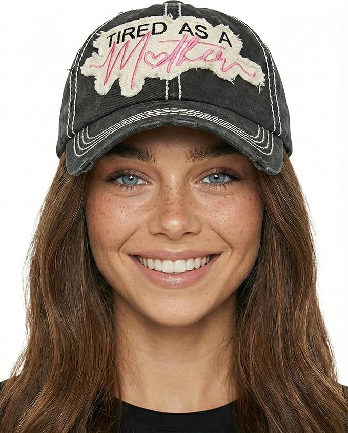 Funky Junque Distressed Vintage Baseball Cap - Embroidered Patch Women's Hat - Holiday, Lifestyle & Patriotic Designs