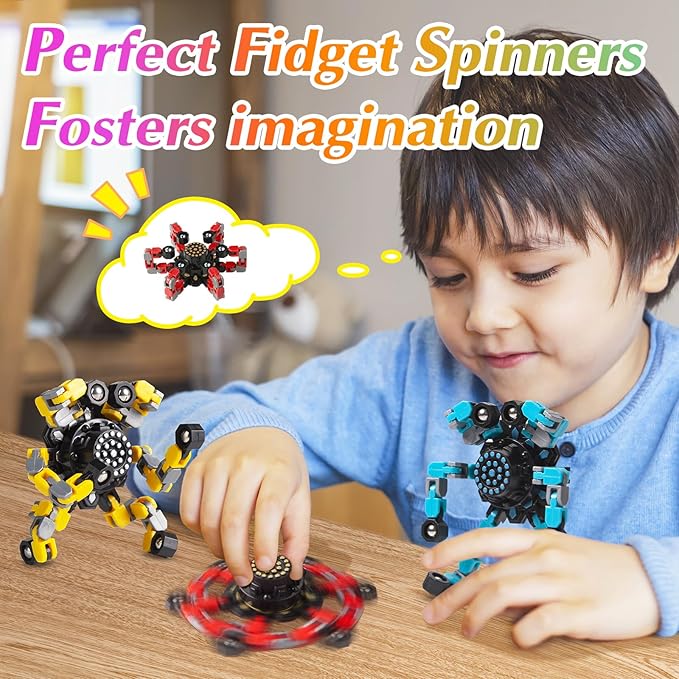 Transformable Fidget Spinners for Kids and Adults Stress Relief Sensory Toys - Image 2