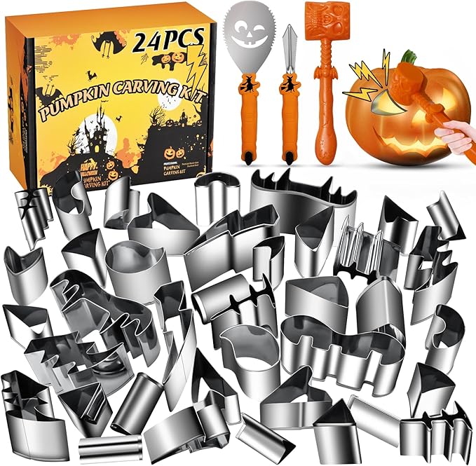 Pumpkin Carving Kit Halloween, Safe and Easy Pumpkin Carving Set by CHRYZTAL