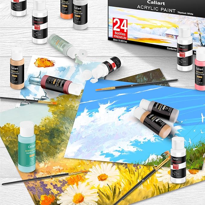 Caliart Black Acrylic Paint - Image 4