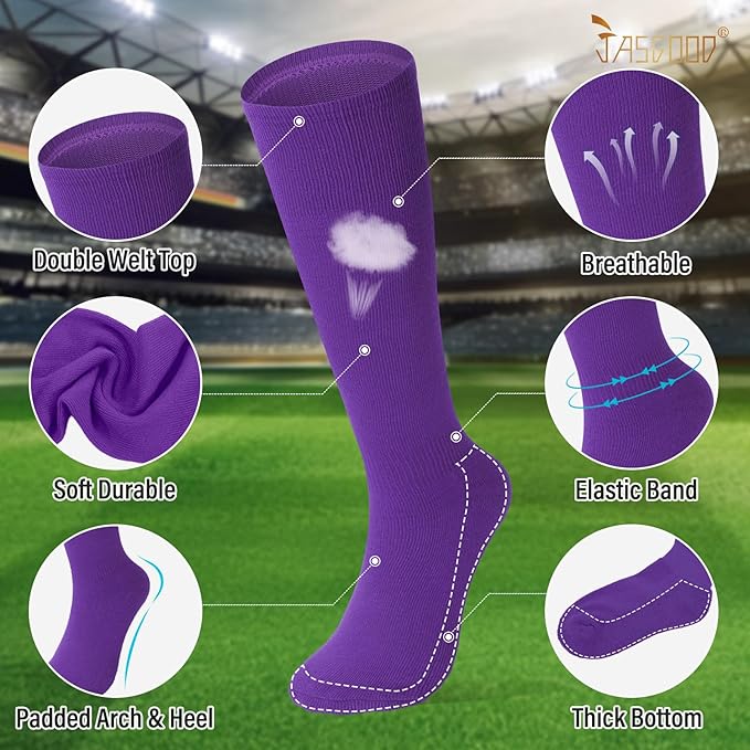 Baseball Socks and Belt for Youth Adult Softball Socks Combo Elastic Waist Belt for Men Kids Boys Girls Women JASGOOD