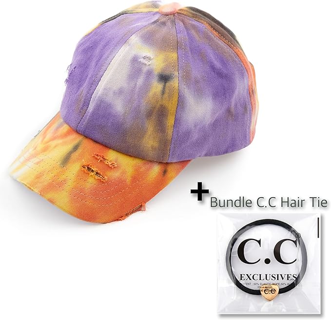 C.C Ponycap Messy High Bun Ponytail Adjustable Glitter Mesh Trucker Baseball Cap