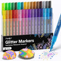 JusArt 32 Colors Glitter Markers, Glitter Paint Pens Sparkly and Shiny by JusArt