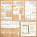 4 Pieces Metal Planner Stencil Journal Engraving Stencils Rustproof Small by Boqon