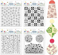 CHGCRAFT 4 Sheets 4 Styles Wildflowers Polymer Clay Texture Sheets Bushes by chgcraft