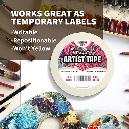 3 Pack White Artist Tape - Image 4