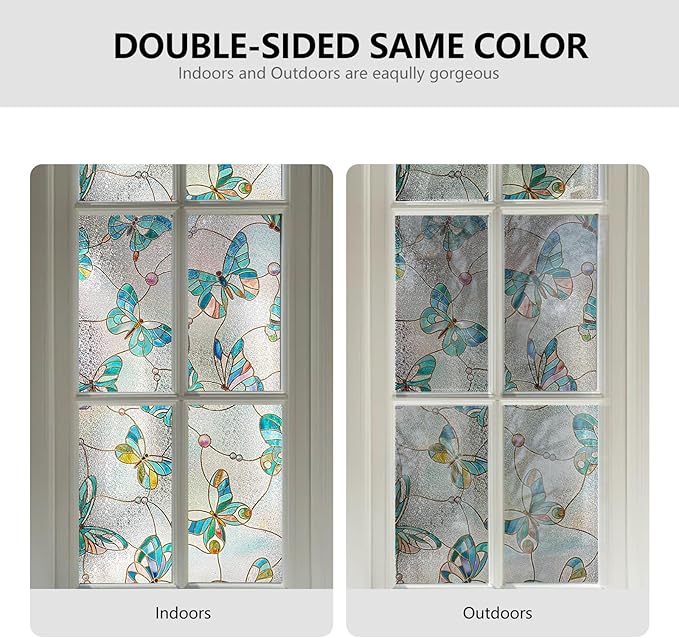 3D Stained Glass Window Film, Decorative Window Privacy Film - Image 5