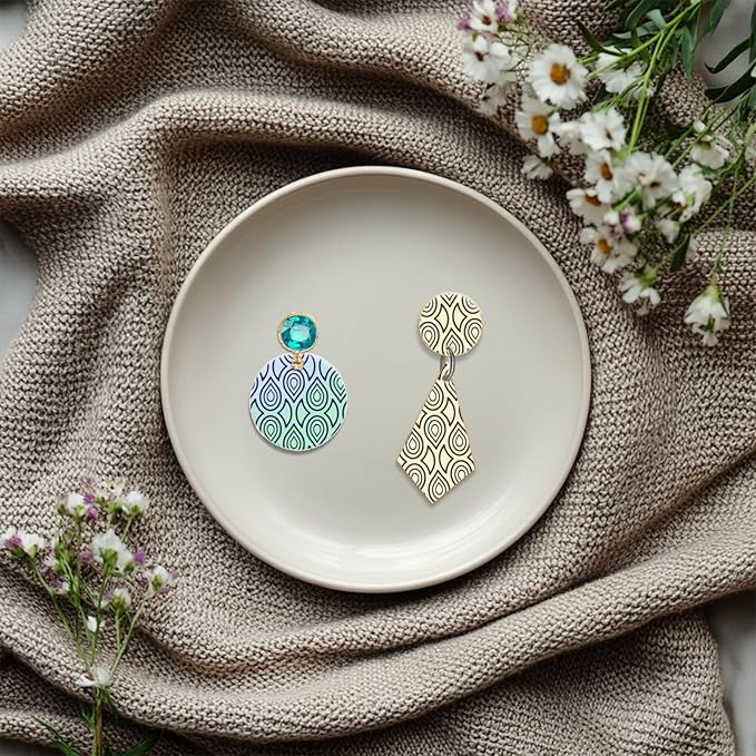 CHGCRAFT Teardrop Polymer Clay Texture Sheets Repeating Seamless Pattern - Image 8