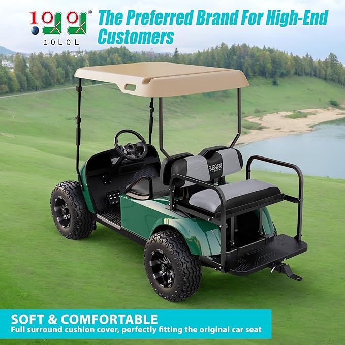 10L0L Universal Golf Cart Rear Seat Cover Dress UP Older Golf Cart Durable Breathable Material Fit Like a Glove for Yamaha EZGO and Club Car, Easy to Install