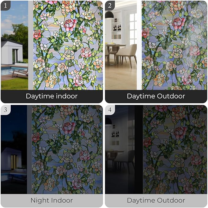3D Stained Glass Window Film, Decorative Window Privacy Film - Image 6