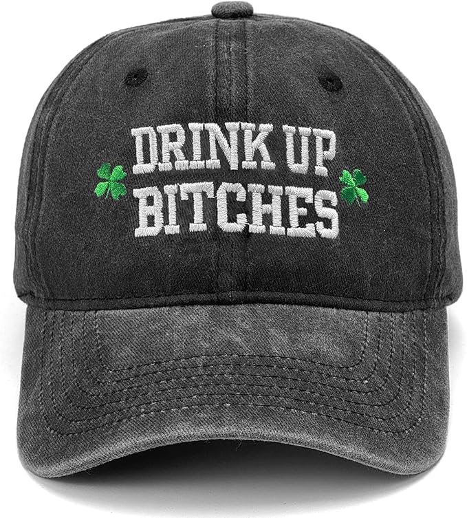 St Patricks Day hat Green Baseball Cap Shamrock Embroidered for man Women Funny