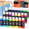 24 Colors Acrylic Paint Set, 2oz Bottles Classic Color, Rich Pigmented Canvas by Yeeart