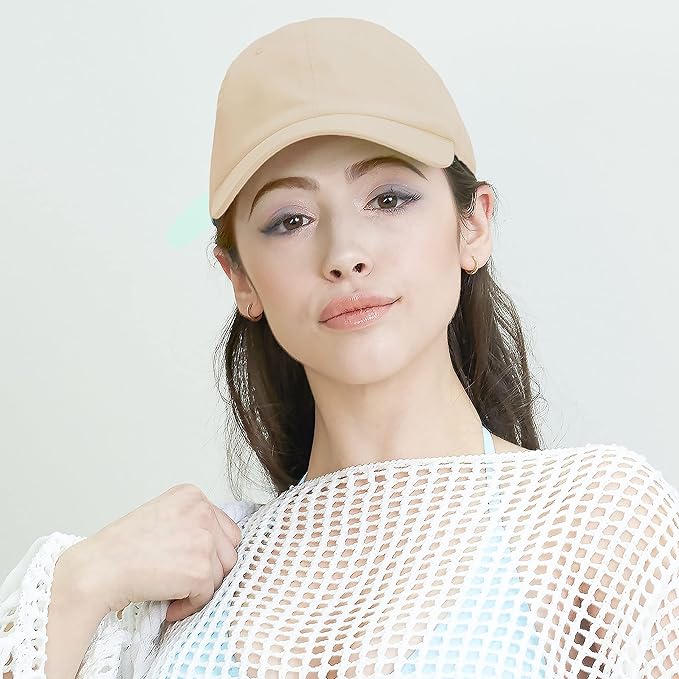 Cotton Baseball Cap Dad Hat – Washed Low Profile Adjustable Hat for Men Women Casual Outdoor Running Golf