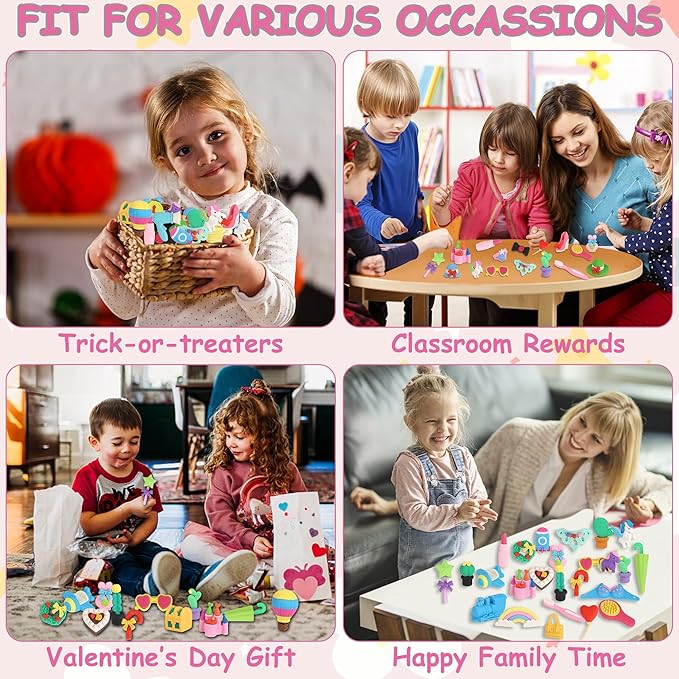 72 Pcs Erasers for Kids, Mini Pencil Eraser Bulk Classroom Prizes, Fun Puzzle - Image 7